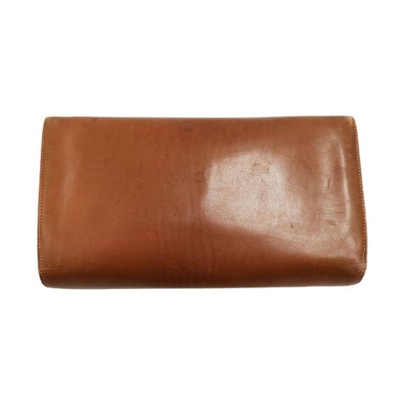 Rare Vintage 1970s Gucci Cognac Tan Leather 2-1 Bag | Green & Red Enamel with Go - Picture 4 of 13